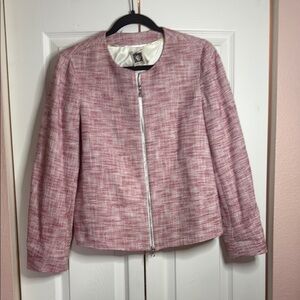 Anne Klein Red and White Blazer with Modern Silhouette size 12